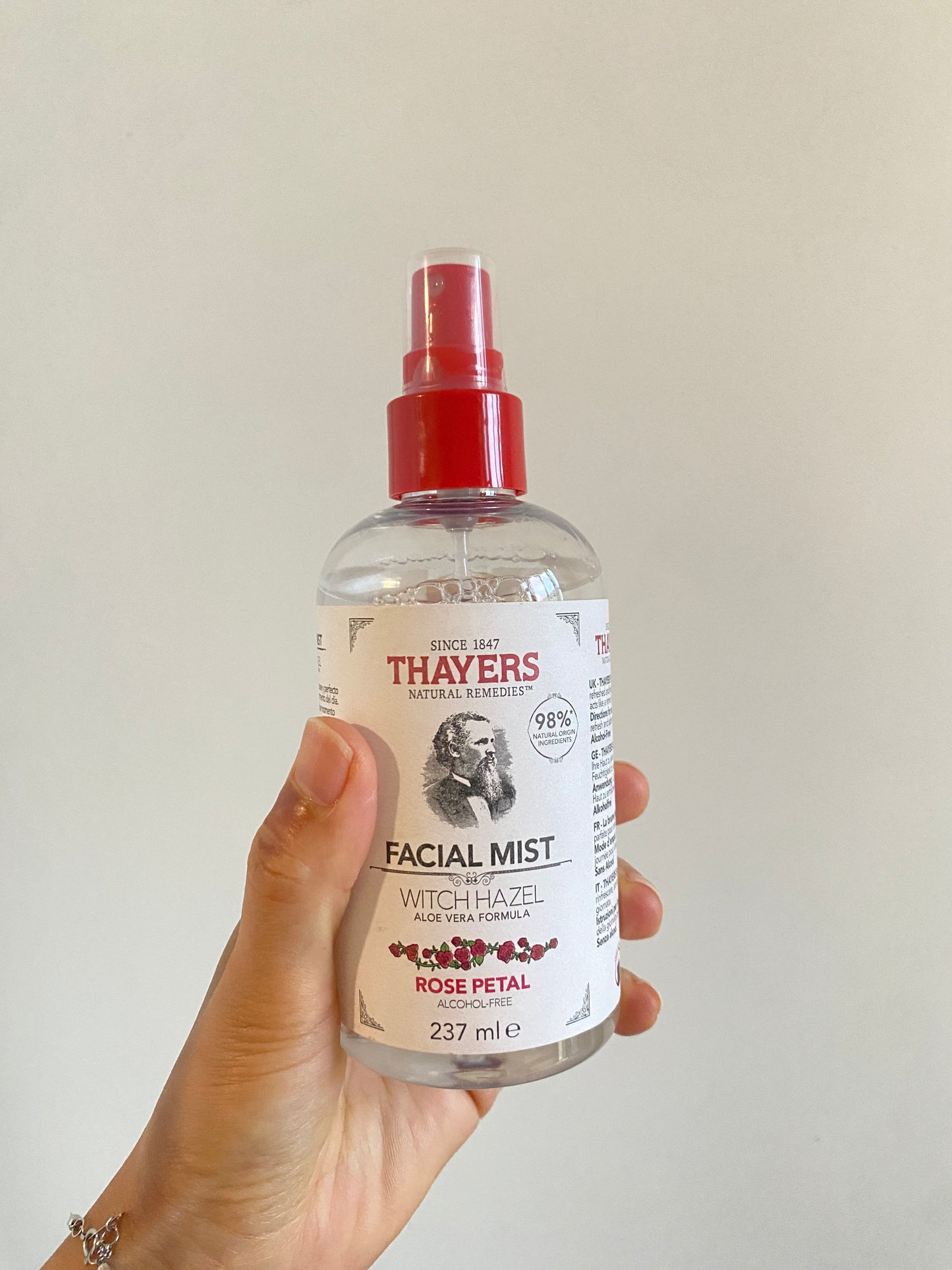 Thayers Alcohol- Rose Petal Witch Hazel -12 Oz Facial Toner
