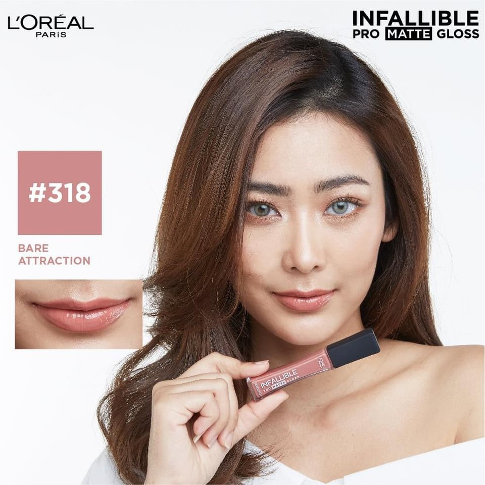L'Oreal Paris Infallible Lip Pro Matte Lip Gloss, #318 Bare Attraction , 0.21 fl. oz.