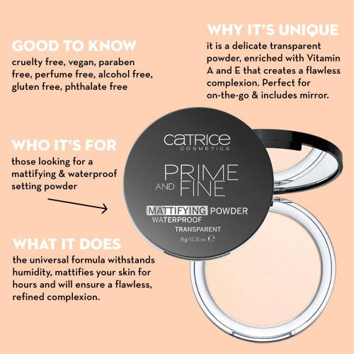 Catrice mattifying powder #Transparent 透明色9g