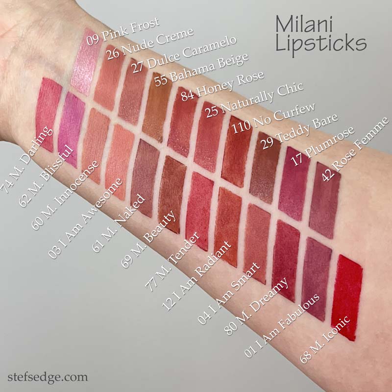 Milani color statement lipstick (various shades)