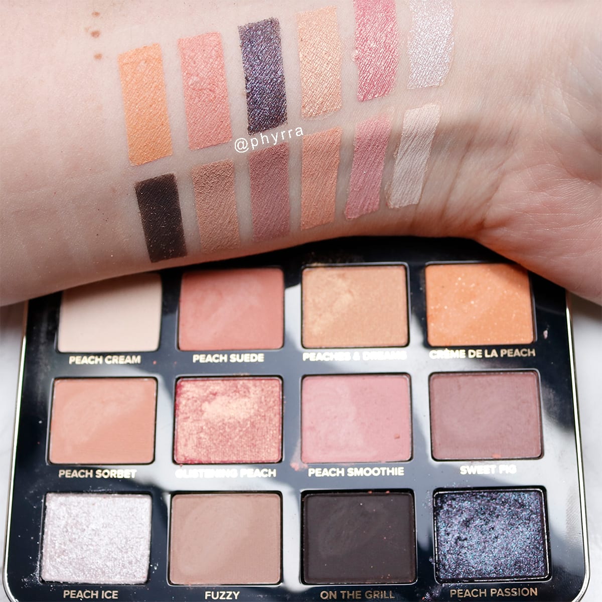 Too Faced white peach eyeshadow palette