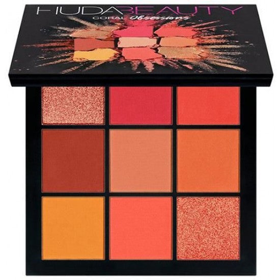 Huda Beauty coral obsessions eyeshadow palette