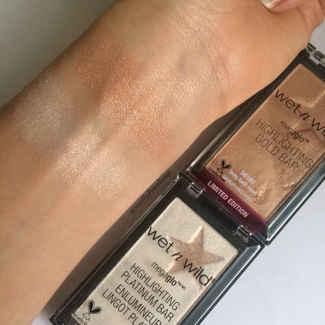 Wet n wild gold bar highlighter #holly gold-head