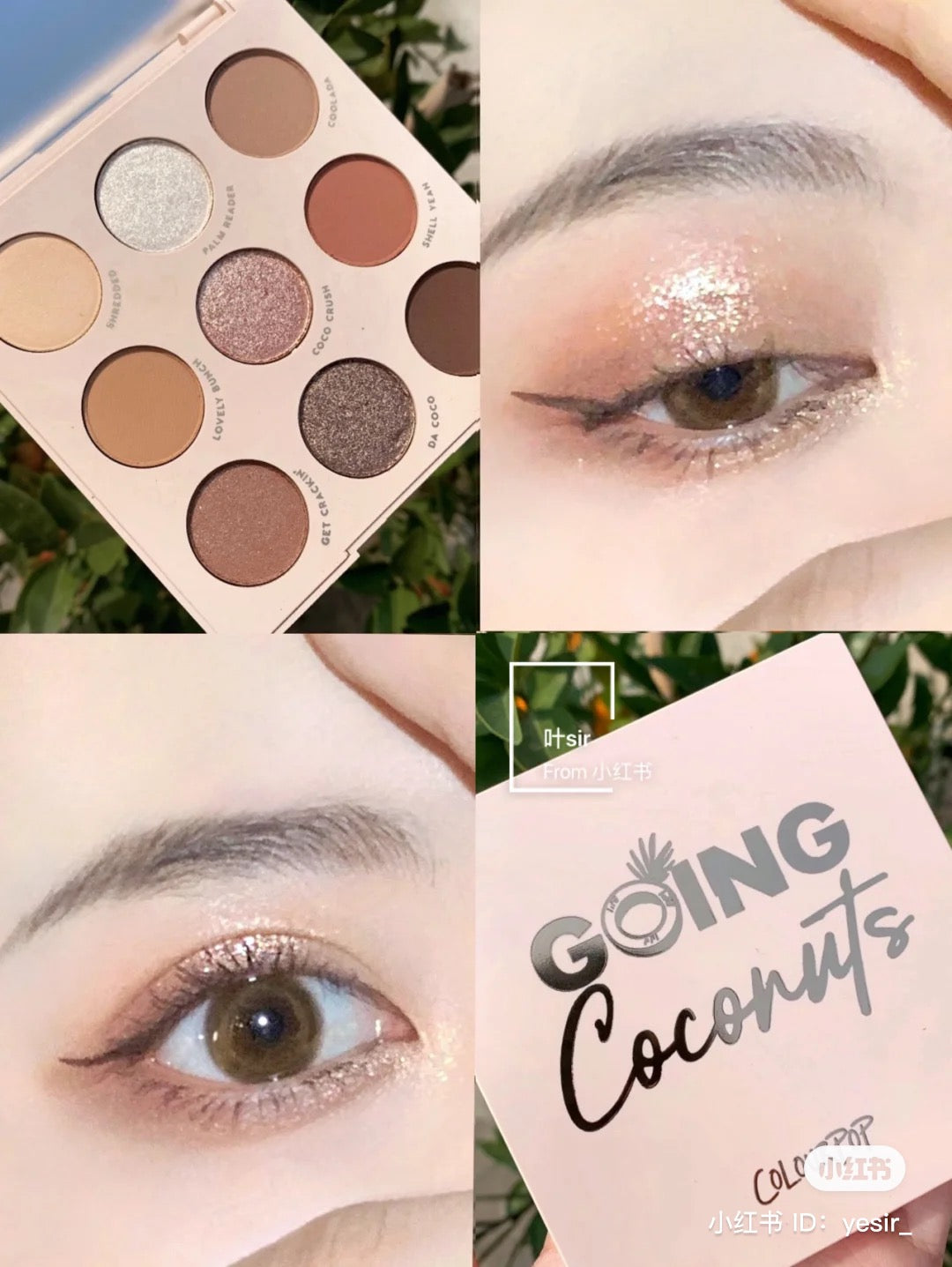 Colourpop going cocouts eyeshadow palette