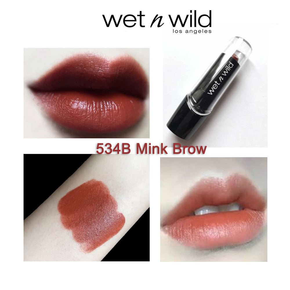 Wet n wild silk finish lipstick #534B mink brown