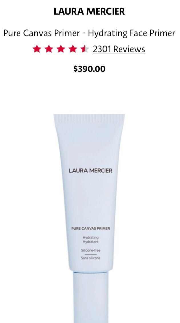 Laura Mercier pure canvas hydrating primer 25ml