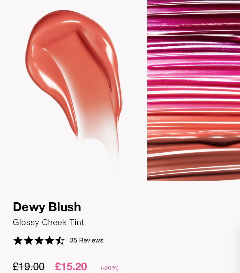 Ciate London Dewy Blush Glossy Cheek Tint #Papaya