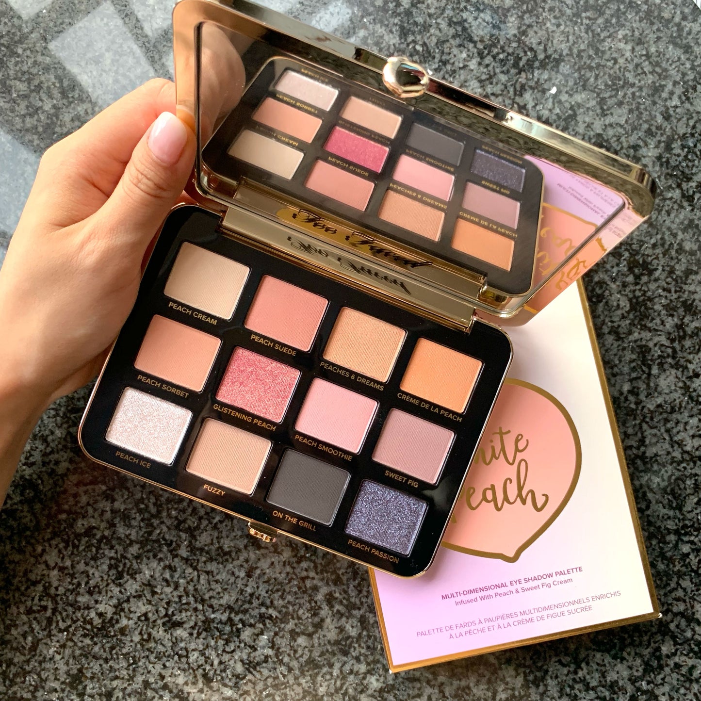 Too Faced white peach eyeshadow palette