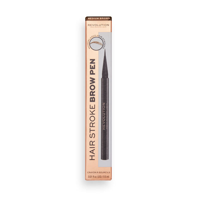 Makeup Revolution Hair Stroke Brow Pen Medium Brown