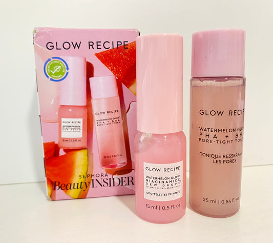 Glow recipe watermelon glow dew drops and Toner