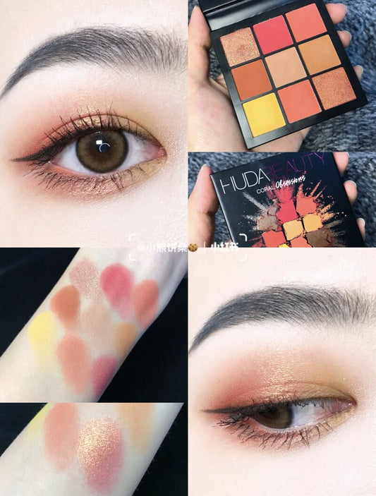 Huda Beauty coral obsessions eyeshadow palette