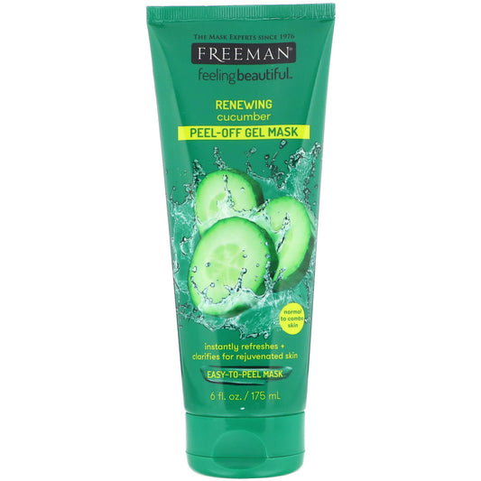 Freeman Beauty, Renewing Peel-Off Gel Beauty Mask, Cucumber, 6 fl oz (175 ml)