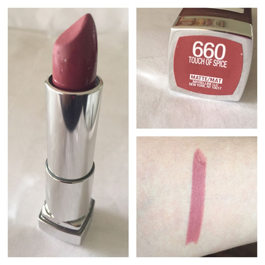Maybelline New York Color Sensational Creamy Matte Lipstick, 660 Touch of Spice