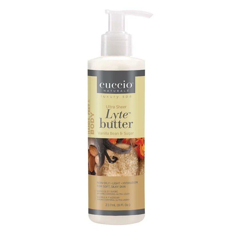 Cuccio Naturale Lyte Buttter Vanilla Bean and Sugar Hand, Feet and Body Cream 237ml