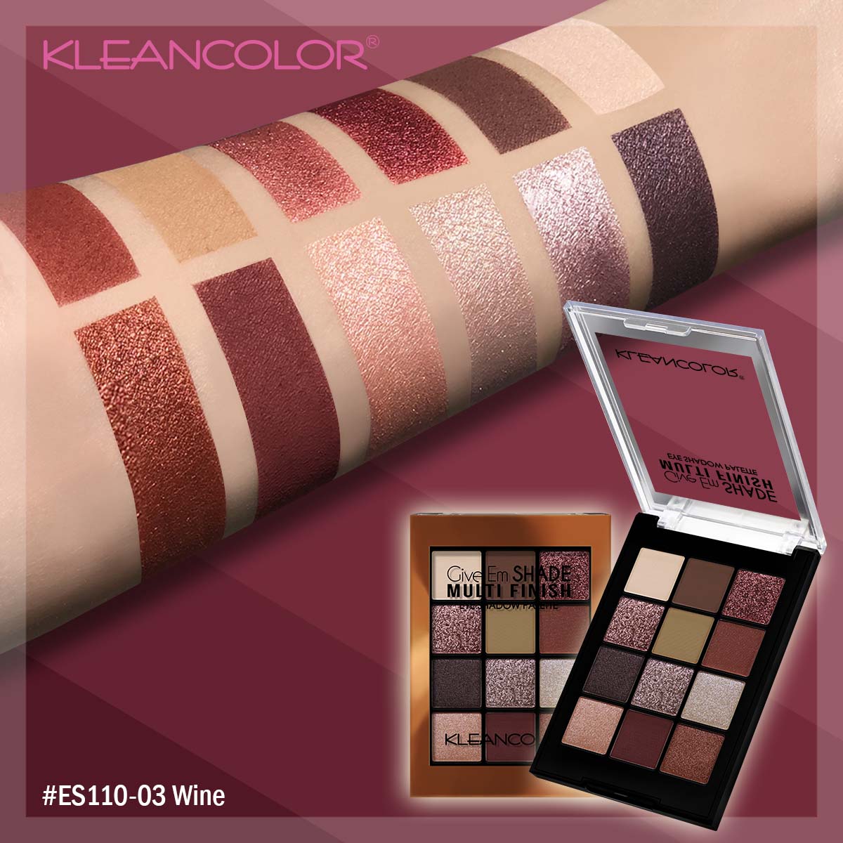 Kleancolor give em shade multi finish eyeshadow palette