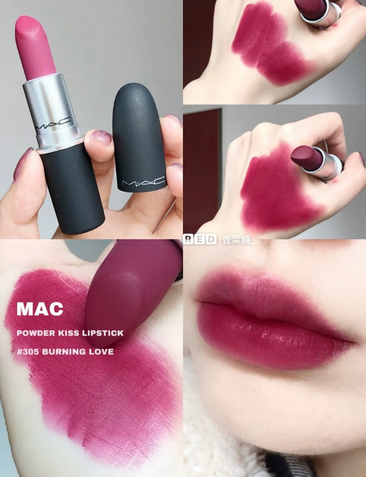 Mac powder kiss lipstick #305 burning love